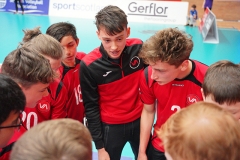 City of Edinburgh 2 v 0 Volleyball Aberdeen (27-25, 25-22), 2019 U16 Boys Scottish Cup Final, University of Edinburgh Centre for Sport and Exercise, Sun 14th Apr 2019. © Michael McConville https://www.volleyballphotos.co.uk/2019-Galleries/SCO/Junior-SVL/2019-04-14-Boys-U16